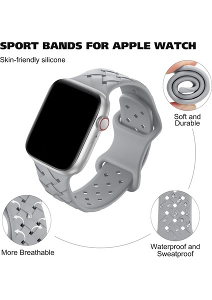 Apple Watch Seri 10-42MM 38/40/41 mm Uyumlu Soft Silikon Ayarlanabilir Kordon fırsatları