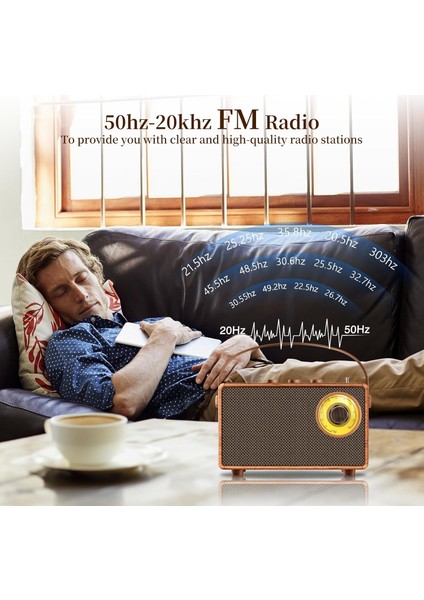 Retro Bluetooth Radyo Hoparlör – 5.3 Kablosuz Bağlantı, 5W Güçlü Ses, 1500 Mah Şarjlı Batarya, Usb/tf/aux Girişli, Ahşap Tasarımlı Vintage Fm Radyo, 10.2cm Yükseklik Müzik Kutusu | AS23 indirimleri