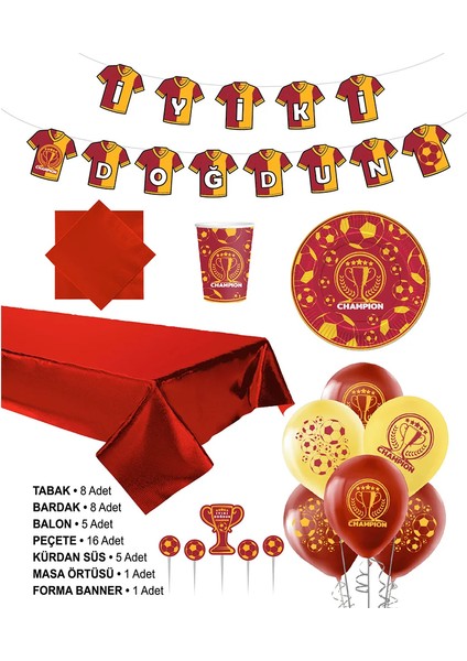 Champion Sarı Kırmızı Kutlama Seti fiyatları