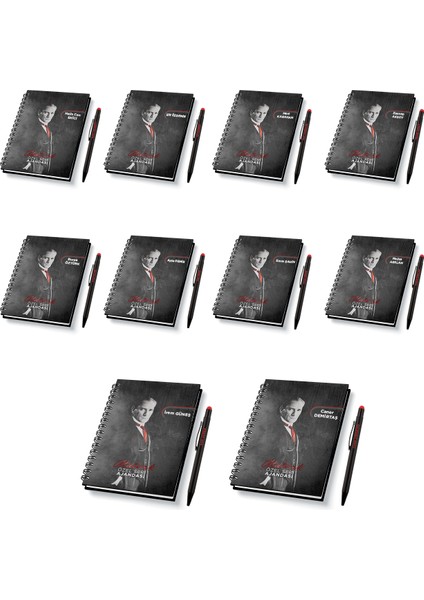 Kişiye Özel Isimli Atatürk Ajanda 2026 10'lu Kalemli