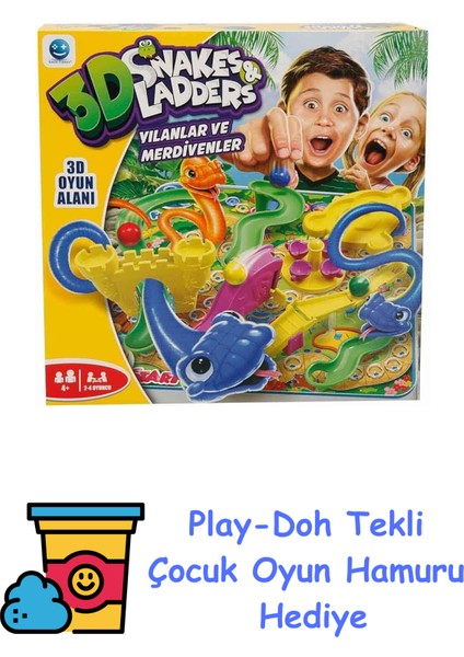 Yılanlar ve Merdivenler + Play-Doh Oyun Hamuru