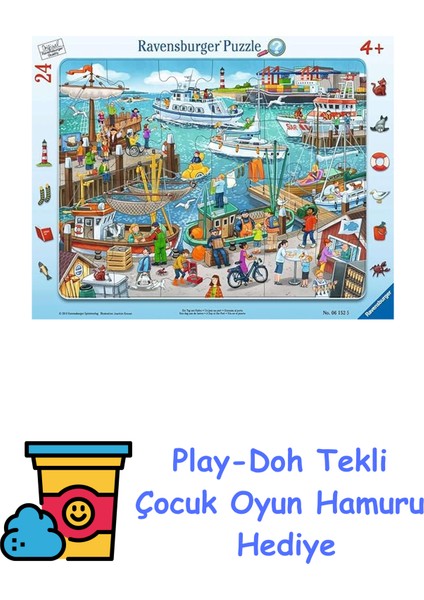 Puzzle 06152 Liman + Play-Doh Oyun Hamuru