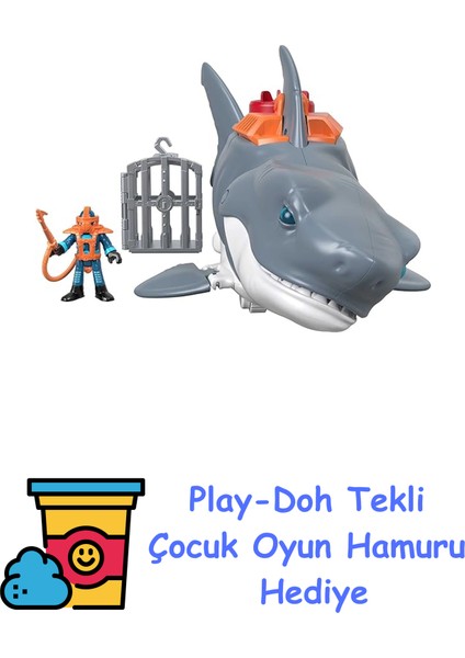 Imaginextçılgın Köpekbalığı Oyun Seti, 3 - 8y, GKG77 + Play-Doh Oyun Hamuru