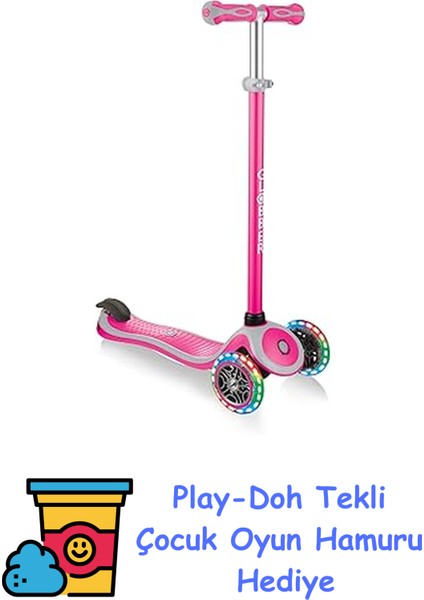 Çocuk Primo Plus Işık - Tekerlekler Scooter + Play-Doh Oyun Hamuru