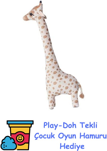 Oyuncak Peluş Zürafa, Uyku ve Oyun ARKADAŞI-100 CM,HM403 + Play-Doh Oyun Hamuru