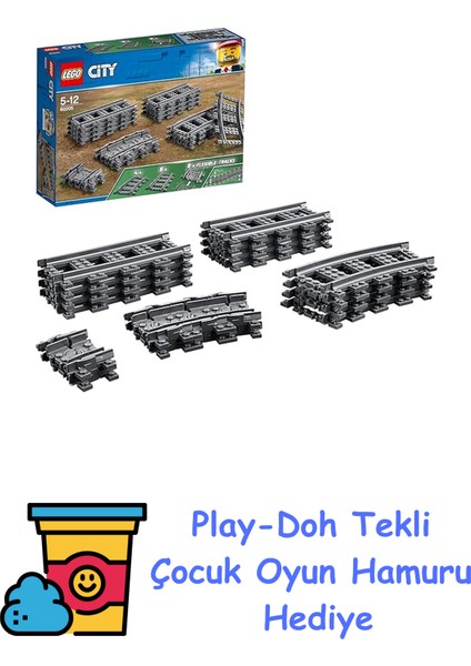 City Raylar 60205-5 Yaş ve Üzeri Çocuklar Için City Setleriyle Uyumlu Yaratıcı Oyuncak Yapım Seti (20 Parça) + Play-Doh Oyun Hamuru