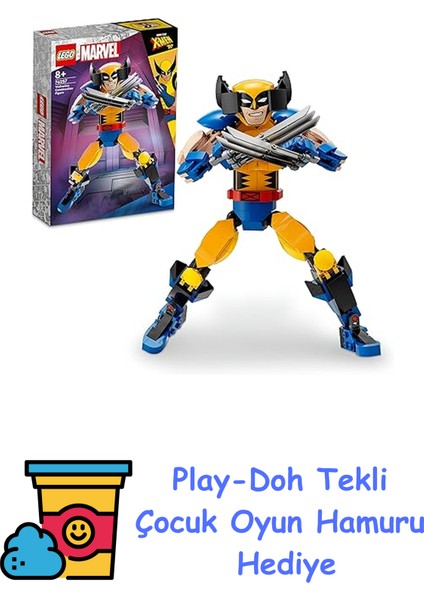 Marvel Wolverine Yapım Figürü 76257 – 8 Yaş ve Üzeri X-Men Hayranı Çocuklar Için Tam Eklemli Süper Kahraman Modeli, Harika Doğum Günü Hediye Fikri (327 Parça) + Play-Doh Oyun Hamuru