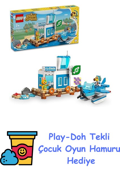 Animal Crossing Dodo Airlines ile Uçun 77051-7 Yaş ve Üzeri Çocuklar Için Uçak Içeren Oyuncak Havaalanı Yapım Seti (292 Parça) + Play-Doh Oyun Hamuru