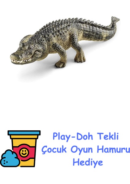 14727 – Alligator, Hayvan Oyun Figürü + Play-Doh Oyun Hamuru