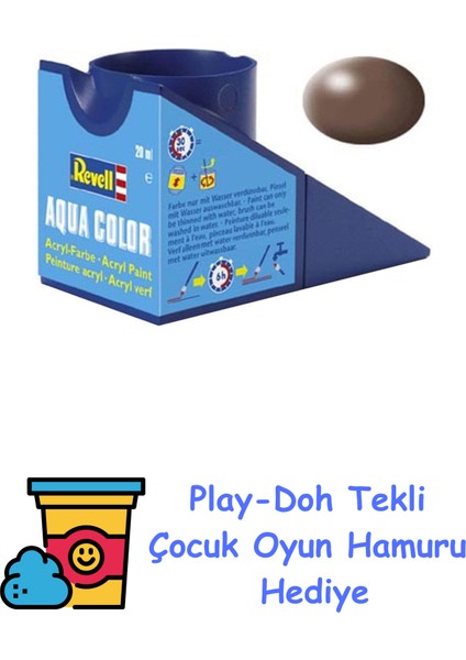 - Su Bazlı Maket Boyası Kahverengi Ipek 18 ml (36381) + Play-Doh Oyun Hamuru
