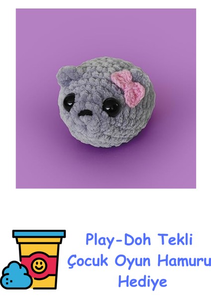 Sad Hamster Amigurumi Tığ Kiti Örgü Seti + Play-Doh Oyun Hamuru