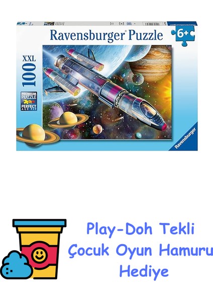 100P Puzzle Uzay Görevi + Play-Doh Oyun Hamuru
