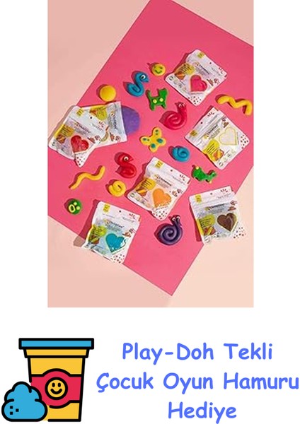 Ecopack Refill Geri Dönüstürülebilir Paketlerde 6'li Set 6 Adet 125 Gram Oyun Hamuru + Play-Doh Oyun Hamuru