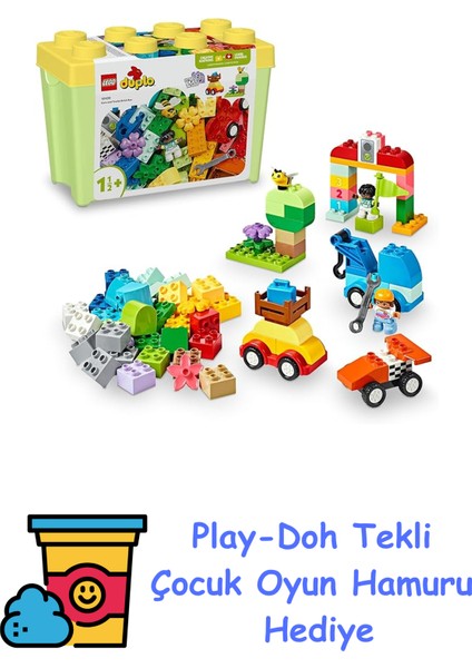 Duplo Classic Arabalar ve Kamyonlar Yapım Parçası Kutusu 10439 – 1,5 Yaş ve Üzeri Küçük Çocuklar Için Eğitici ve Yaratıcı Yapım Seti, Araç Temalı Oyunlar Için Har + Play-Doh Oyun Hamuru