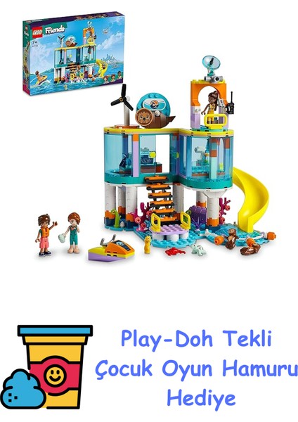 ® Friends Deniz Kurtarma Merkezi 41736 Oyuncak Yapım Seti, Çocuklar Için Hediye Önerisi (376 Parça) + Play-Doh Oyun Hamuru