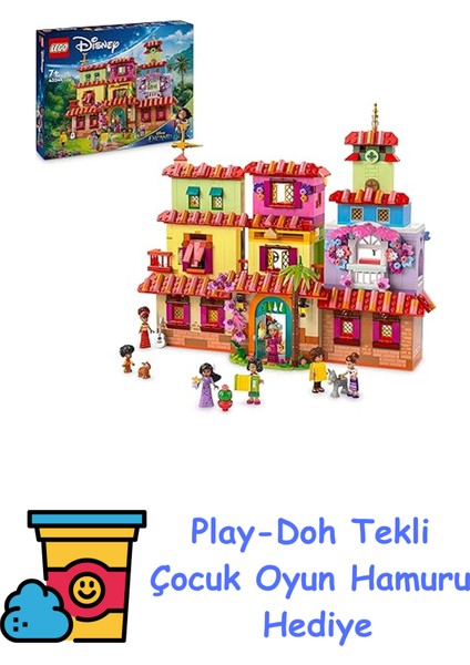 Disney Enkanto Sihirli Madrigal Evi 43245 – 7 Yaş ve Üzeri Çocuklar Için Mirabel Mini Bebek Figürü Içeren Yaratıcı Oyuncak Yapım Seti (1560 Parça) + Play-Doh Oyun Hamuru