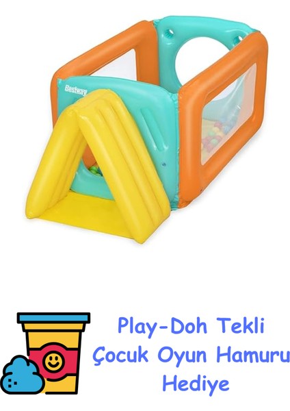 Tunneltopia 25 Oyun Topu ile Top Çukuru Seti + Play-Doh Oyun Hamuru