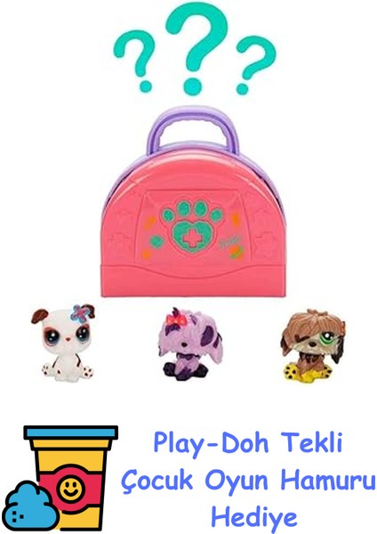 Puffy Friends Figür Köpek Set Çantalı Sürpriz Paket + Play-Doh Oyun Hamuru