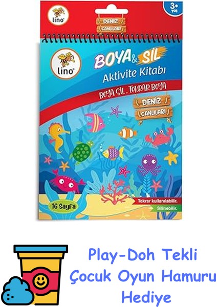 Boya & Sil Aktivite Matı Denizaltı + Play-Doh Oyun Hamuru