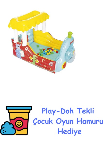 Fisher-Price 25 Oyun Topu ile Tren Top Çukuru + Play-Doh Oyun Hamuru