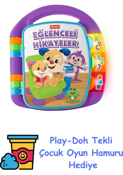 Eğlen ve Öğren Eğitici Hikaye Kitabı Fisher-Price Eğlen & Öğren Eğitici Hikaye Kitabı (Türkçe), Müzikli, Şarkılı FRC73 FRC73 + Play-Doh Oyun Hamuru