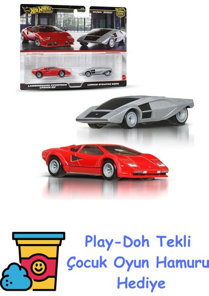 Premium Car Culture 2'li Paket, 1:64 Ölçekli Araçlardan Oluşan, Benzersiz Çiftler, Real Riders Tekerlekler, Metal/metal Şasi, Koleksiyonculara Uygun Hediye, + Play-Doh Oyun Hamuru