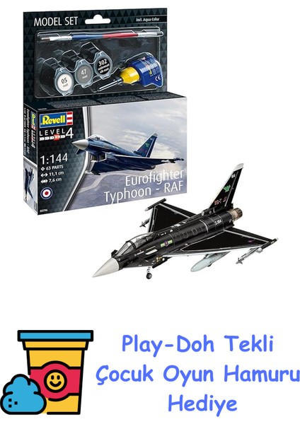 Model Set Eurofighter Typhoon - Raf-Revell Model Kit With Basic Accessories + Play-Doh Oyun Hamuru