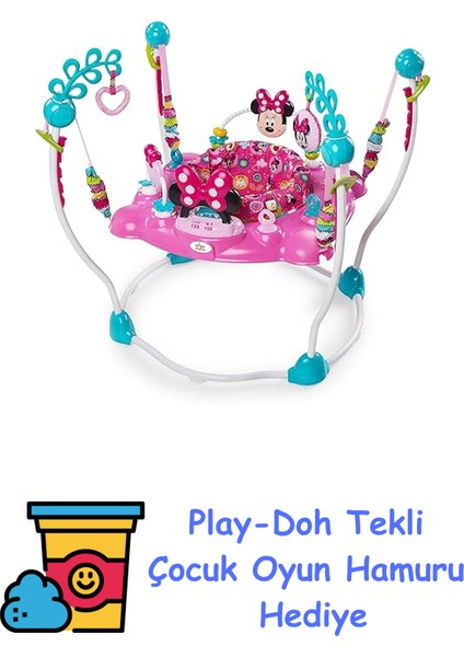 Disney Baby Minnie Mouse Peekaboo Işıklı ve Melodili Aktivite Hoppalası, 6 Aylık ve Üzeri, 11 Kg'a Kadar + Play-Doh Oyun Hamuru