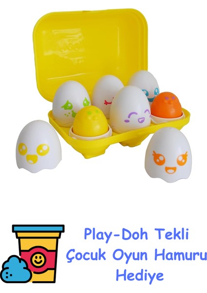 Tomy Yeni Saklambaçlı Renkli Yumurtalar + Play-Doh Oyun Hamuru