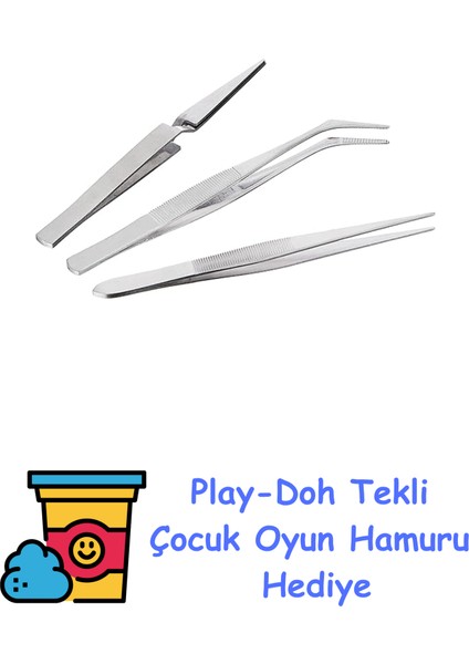 3lü Cımbız Set - 39063 + Play-Doh Oyun Hamuru