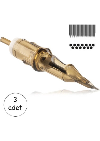 Kartuş Dövme Iğnesi 13RM 3’lü Set – Dolgu ve Gölge Magnum Iğnesi #1213RM Cartridge Tattoo Needle