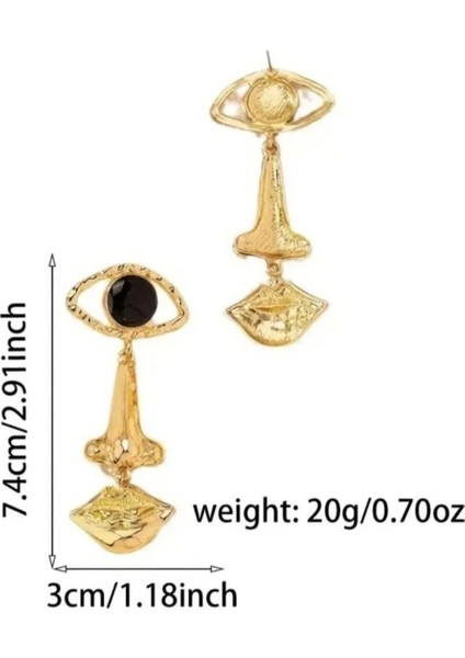 Göz Burun Dudak Tasarım Yaratıcı Uzun Retro Küpe fırsatları