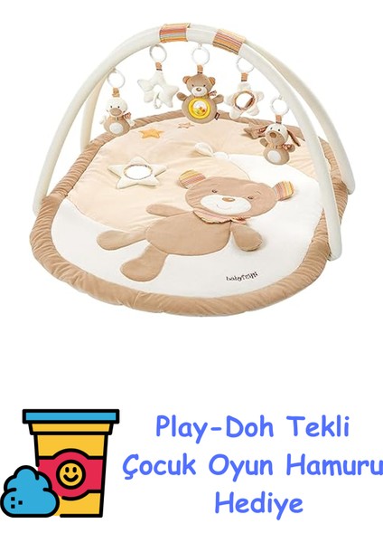 3 Boyutlu Aktivite Battaniyesi ve Oyun Matı, 5 Çıkarılabilir Oyuncaklı, 0+ Yaş, Gökkuşağı + Play-Doh Oyun Hamuru