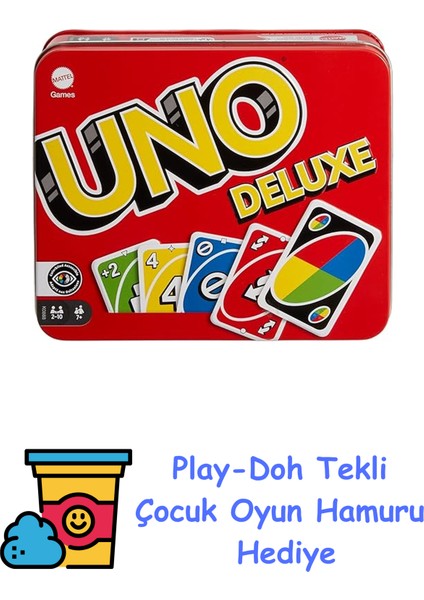 Sevilen Uno Deluxe Kart Oyunu, Ailelerin Favorisi ​, K0888 + Play-Doh Oyun Hamuru