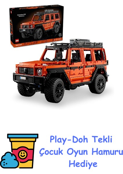 Technic Mercedes-Benz G 500 Professıonal Line 42177 - Yetişkinler Için Koleksiyonluk 4x4 Model Arazi Aracı Yapım Seti, Kadınlar ve Erkekler Için Yaratıcı Hediye F + Play-Doh Oyun Hamuru