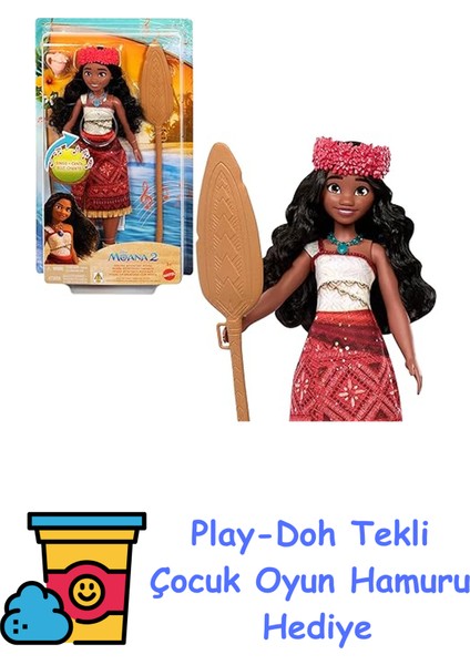 Mattel Disney Moana 2- Şarkı Söyleyen Moana, 3y+, JBT37 + Play-Doh Oyun Hamuru