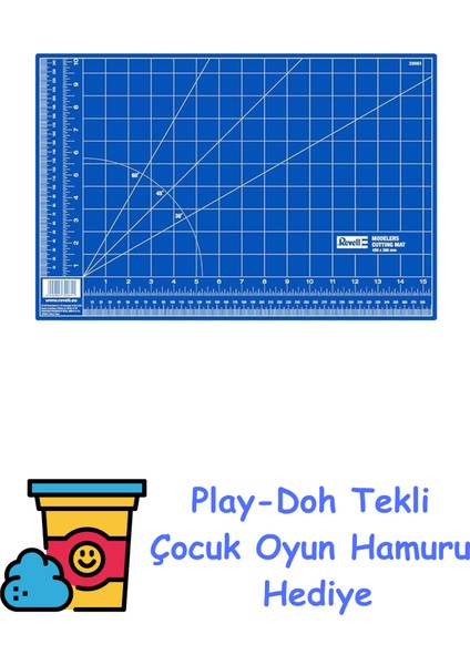 Büyük Kesme Matı, Renkli + Play-Doh Oyun Hamuru