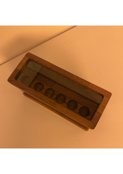 Nora -Sonsuzluk Aynalı Ahşap Dekoratif Tealight Mumluk