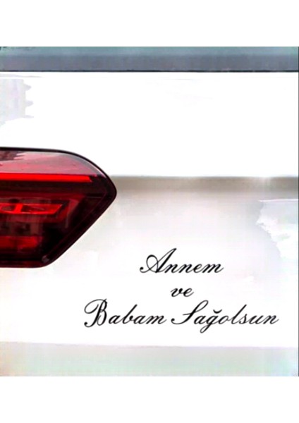 Annem ve Babam. Arma Sticker , 20× 8,4 .cm .ebat fiyatları