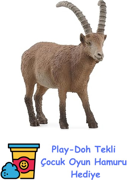 Schleıch Alp Dağ Keçisi, Oyuncak Figür + Play-Doh Oyun Hamuru