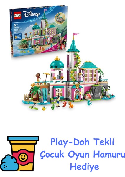 Disney Princess Prenses Şatosu ve Kraliyet Hayvanları 43267-6 Yaş ve Üzeri Prenses Seven Çocuklar Için Şato ve Hayvan Figürleri Içeren Yaratıcı Oyuncak Yapım Seti + Play-Doh Oyun Hamuru