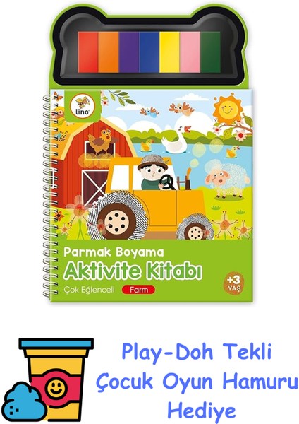 Parmak Boyama Aktivite Kitabı Çiftlik + Play-Doh Oyun Hamuru
