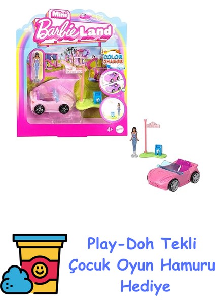 , Mini Barbieland Convertible, HYF42, Çok Renkli + Play-Doh Oyun Hamuru