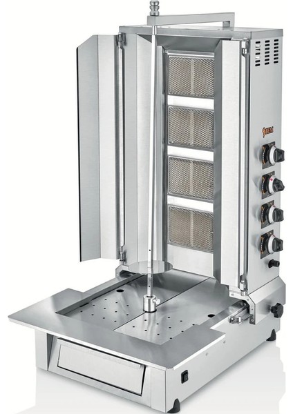 3 Radyanlı Alttan Motorlu LPG (Tüplü) Döner Makinası Ocağı