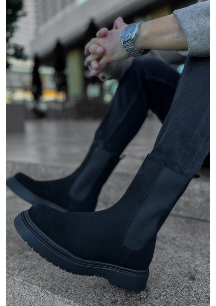 CH223 - Srt Alaska Süet Erkek Bot Sıyah