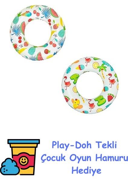 Meyve Dünyası Yüzme Simidi, Çap 61 cm + Play-Doh Oyun Hamuru