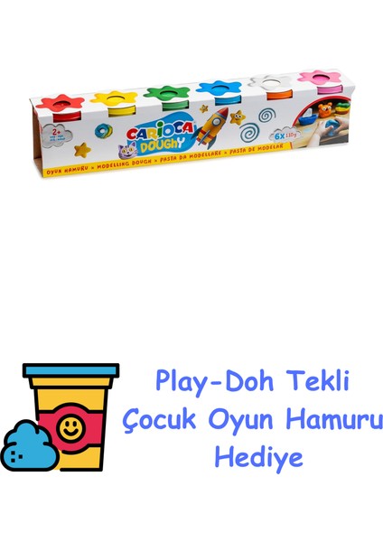 Oyun Hamuru 6X110 gr + Play-Doh Oyun Hamuru