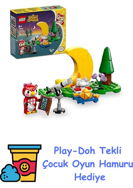 Animal Crossing Celeste ile Yıldız Gözlemleme 77053, 6 Yaş ve Üzeri Astronomi Meraklısı Kız ve Erkek Çocuklar Için Oyuncak Yapım Seti, Rol Yapma Oyunu, Doğum Günü + Play-Doh Oyun Hamuru