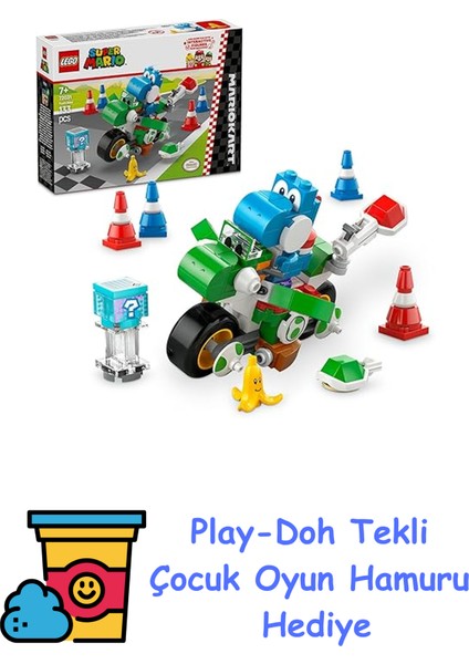 Super Mario: Mario Kart – Yoshi Bike 72031, 7 Yaş ve Üzeri Erkek ve Kız Çocukları ve Oyuncular Için Yaratıcı Oyuncak Yapım Seti, Oyuncular Için Doğum Günü Hediyes + Play-Doh Oyun Hamuru