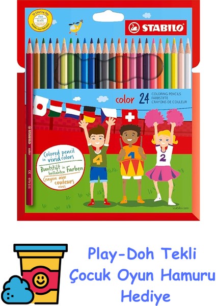 Stabılo Color Kuru Boya 24'lü Hartung + Play-Doh Oyun Hamuru